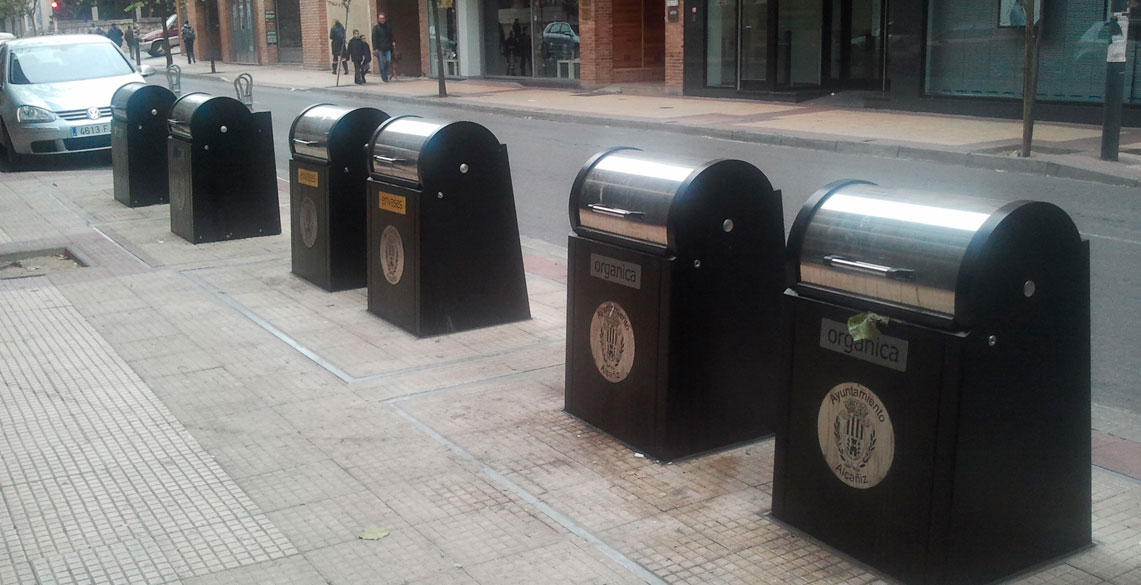 Instalación subterránea de recogida selectiva de residuos