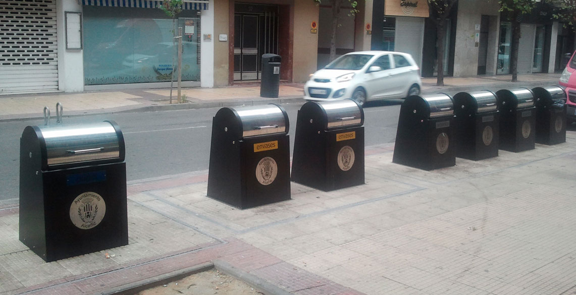 Instalación subterránea de recogida selectiva de residuos