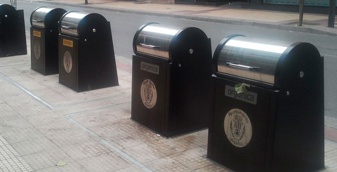 Instalación subterránea de recogida selectiva de residuos